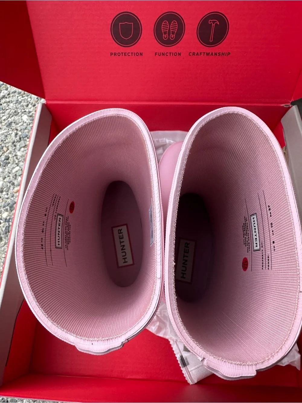 Brand New Hunter Kids First Classic Boot Azalea Pink Rain Boots Size US 10
